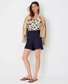 Ann Taylor Petite High Rise Sailor Shorts In Night Sky