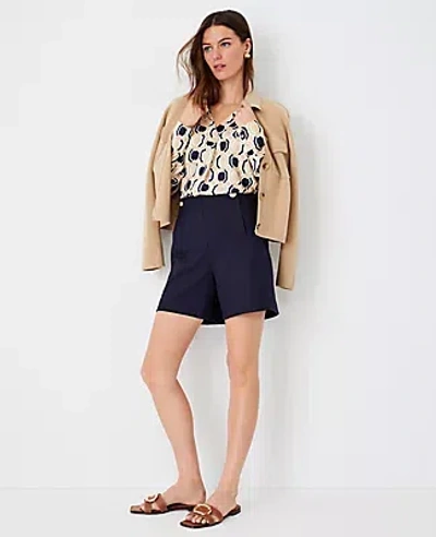 Ann Taylor Petite High Rise Sailor Shorts In Night Sky