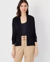 Ann Taylor Petite Lightweight Open Cardigan In Black