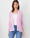 Ann Taylor Petite Lightweight Open Cardigan In Crisp Lilac