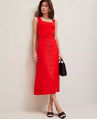 Ann Taylor Petite Linen-blend Button Maxi Skirt