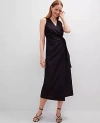 Ann Taylor Petite Linen Blend V-neck Wrap Dress