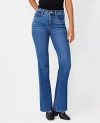 Ann Taylor Petite Mid Rise Boot Jeans In Bright Mid Indigo Wash In Bright Mid Indigo Wash