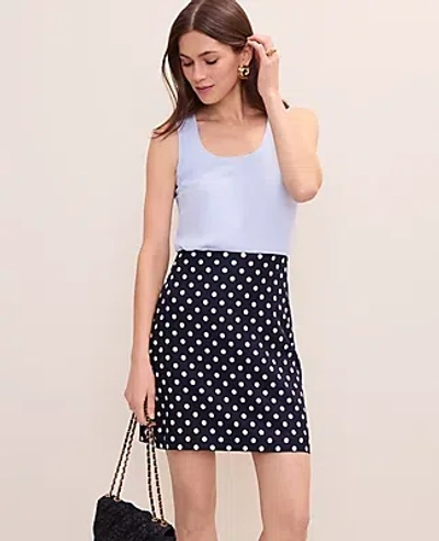 Ann Taylor Petite Mixed Media Tank Top In Purple