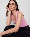 Ann Taylor Petite Modern Scoop Neck Tank Top In Enchanted Pink