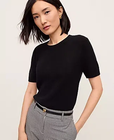 Ann Taylor Petite Modern Sweater Tee In Black