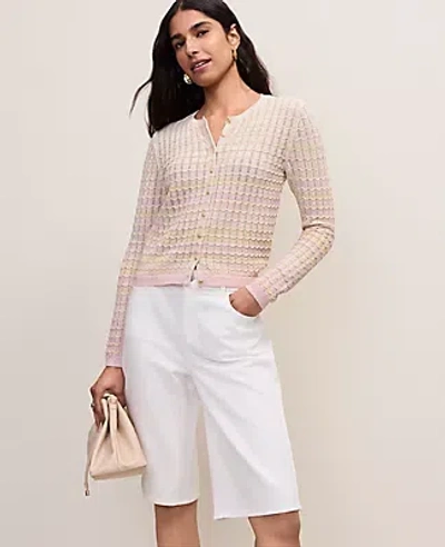 Ann Taylor Petite Ombré Crochet Cardigan