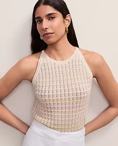 Ann Taylor Petite Ombré Halter Sweater Shell Top