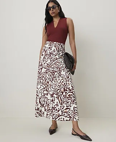 Ann Taylor Petite Paisley Maxi Skirt In Multi