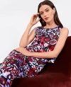 Ann Taylor Petite Paisley Tank In Iconic Red