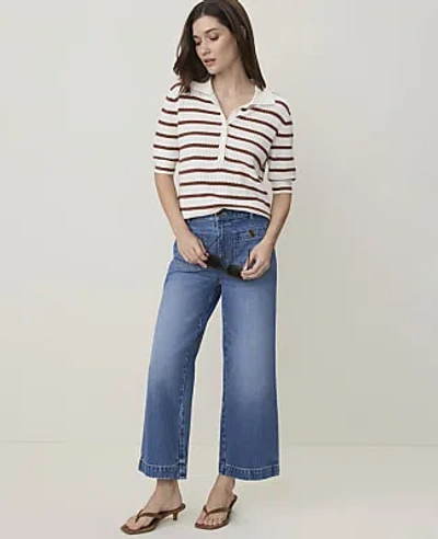 Ann Taylor Petite Patch Pocket Jean In Authentic Vintage Mid