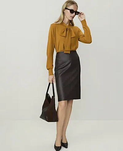 Ann Taylor Petite Pencil Skirt In Pure Chocolate