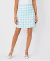 Ann Taylor Petite Plaid A-line Skirt In Aqua Pop