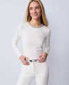 Ann Taylor Petite Ponte Embellished Crew Neck Top In White