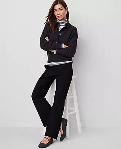 Ann Taylor Petite Ponte Pull On Pant In Black