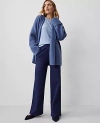 Ann Taylor Petite Ponte Straight Leg Pant In Pure Sapphire