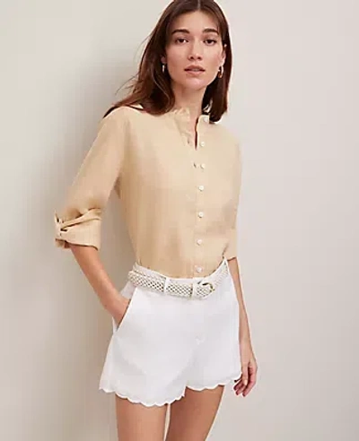 Ann Taylor Petite Relaxed Linen Perfect Shirt