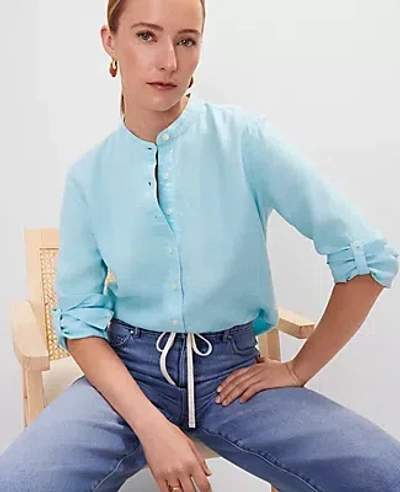 Ann Taylor Petite Relaxed Linen Perfect Shirt