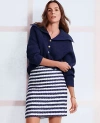 Ann Taylor Petite Ribbed Button Sweater In Royalty Blue