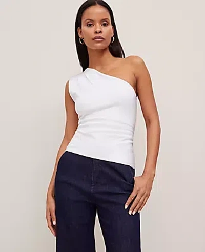 Ann Taylor Petite Ruched One-shoulder Top