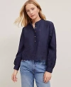 Ann Taylor Scalloped Cutout Blouse