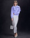 Ann Taylor Petite Sequin Column Midi Skirt In Silver Spark