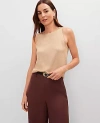 Ann Taylor Petite Shimmer Sweater Shell Top In Gold