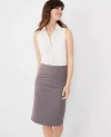 Ann Taylor Petite Sleeveless Essential Shirt In Winter White