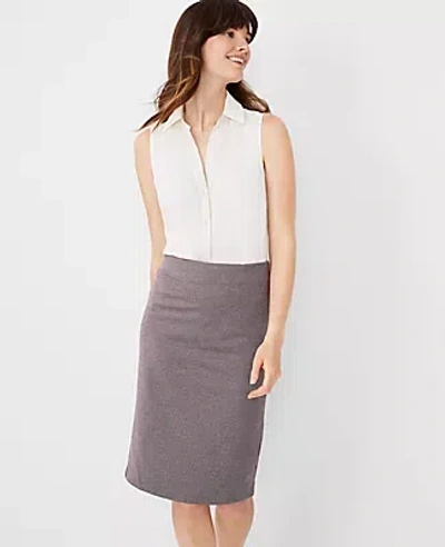 Ann Taylor Petite Sleeveless Essential Shirt In Winter White