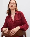 Ann Taylor Petite Soft Drapey Camp Shirt