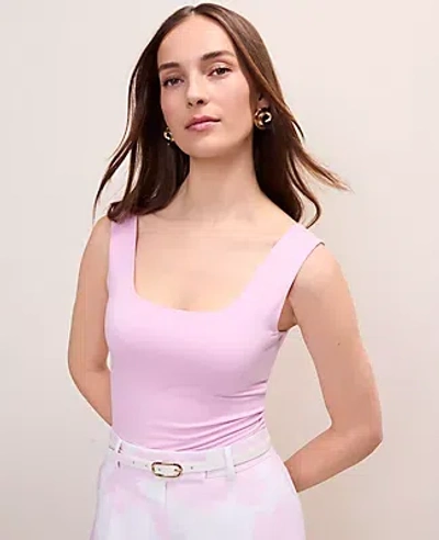 Ann Taylor Petite Square Neck Tank Top In Pink