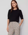 Ann Taylor Petite Stitch Sweater Tee In Black