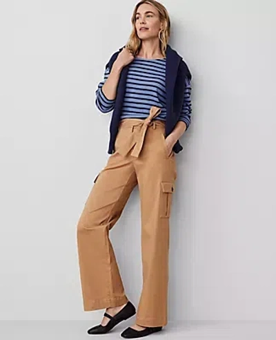 Ann Taylor Petite Straight Leg Cargo Pant In Perfect Camel