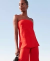 Ann Taylor Petite Strapless Linen-blend Tunic Top