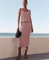 Ann Taylor Petite Striped Crochet Sweater Skirt