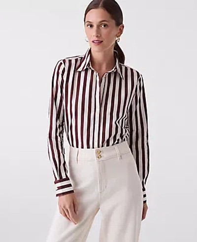 Ann Taylor Petite Striped Relaxed Perfect Shirt