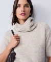 Ann Taylor Petite Turtleneck Elbow Sleeve Sweater Tee In White