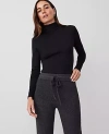 Ann Taylor Petite Turtleneck Top In Black