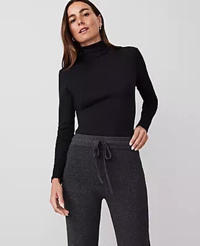 Ann Taylor Petite Turtleneck Top In Black