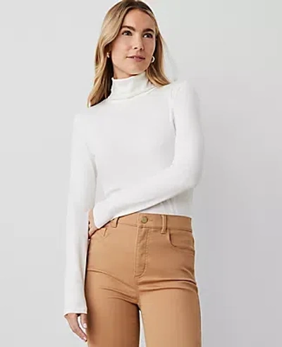 Ann Taylor Petite Turtleneck Top In Winter White