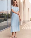 Ann Taylor Petite Wavy Stitch Midi Skirt