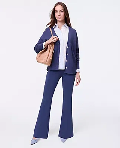 Ann Taylor Petite Weekend Collection Cloud Plush Boot Pant In Blue