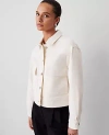 Ann Taylor Petite Weekend Collection Denim Jacket In Ivory