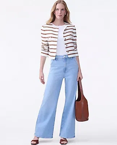Ann Taylor Petite Weekend Collection Denim Trouser In Blue