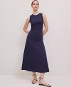 Ann Taylor Petite Weekend Collection Fluted Maxi Dress In Night Sky