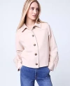 Ann Taylor Petite Weekend Collection Fringe Bomber Jacket In Pink