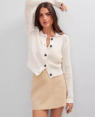 Ann Taylor Petite Weekend Collection Mesh Cardigan