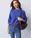 Ann Taylor Petite Weekend Collection Mixed Stitch Sweater