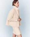Ann Taylor Petite Weekend Collection Petite Collared Button Front Relaxed Jacket In Sand Shell