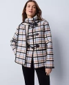 Ann Taylor Petite Weekend Collection Plaid Scarf Coat